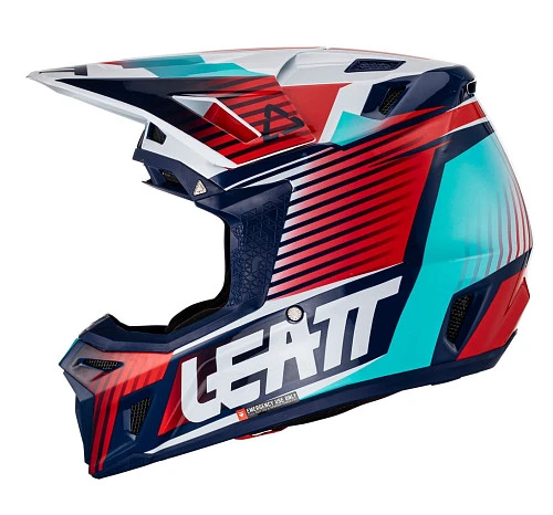 Leatt Kit Moto 8.5 V23 Royal шлем кроссовый + Velocity 5.5 мотоочки