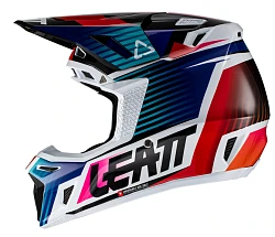 Leatt Kit Moto 8.5 V22 Royal шлем кроссовый + Velocity 5.5 мотоочки