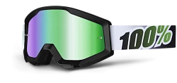 100% Strata Black Lime Mirror Green Lens мотоочки
