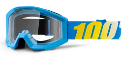 100% Strata JR Cyan Blue Clear Lens мотоочки детские