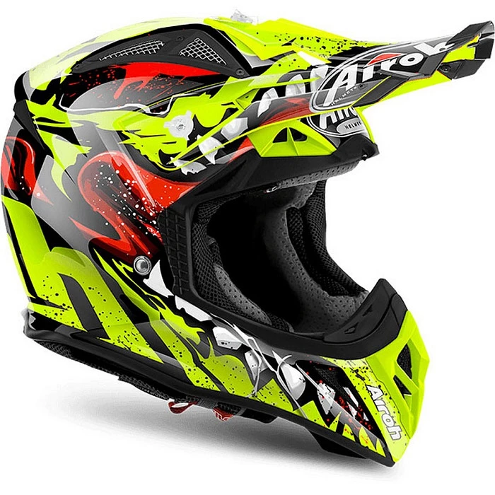 Airoh Aviator 2.2 Grim Yellow шлем внедорожный, желто-черный