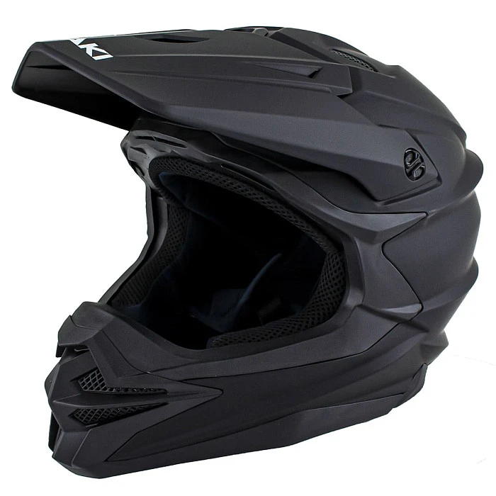 Ataki JK801A Solid шлем кроссовый, черный матовый