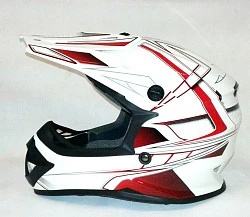 Ataki SC-15 Rift шлем кроссовый детский, бело-красный