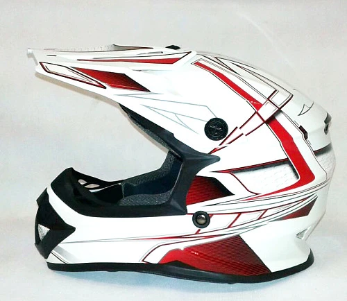 Ataki SC-15 Rift шлем кроссовый детский, бело-красный