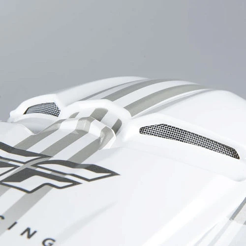 Fly Racing Kinetic K220 2020 шлем кроссовый, бело-серо-черный