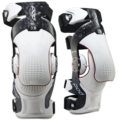 POD MX K8 3.0 Knee Brace Carbon/White наколенники