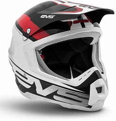 EVS T5 Vapor шлем кроссовый, черно-бело-красный