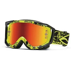 Smith Fuel V.2 Sweat-X Rdmr Acid W3 мотоочки, жёлто-черный, красная зеркальная линза