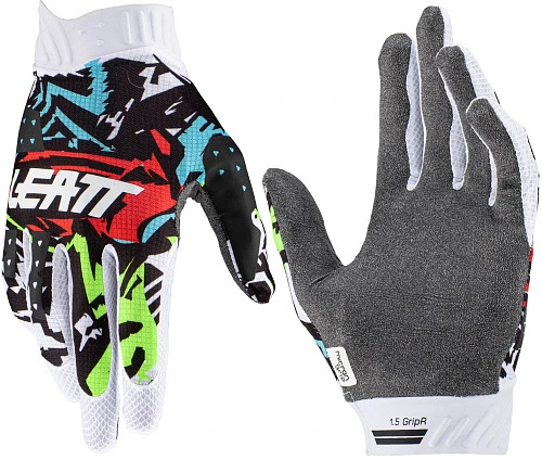 Leatt Moto 1.5 GripR 2023 Zebra мотоперчатки