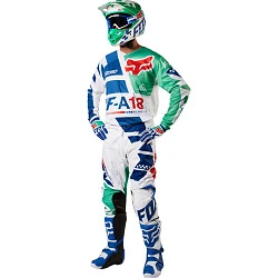 Fox Racing 180 Sayak 2018 комплект, бело-сине-зеленый