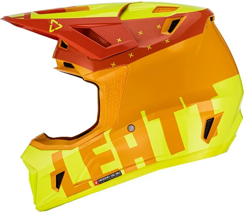 Leatt Kit Moto 7.5 V23 Citrus шлем кроссовый + Velocity 4.5 мотоочки