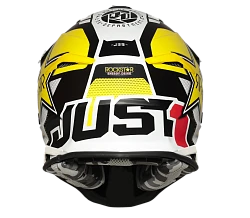 Just1 J39 Rockstar шлем кроссовый, черно-бело-желтый