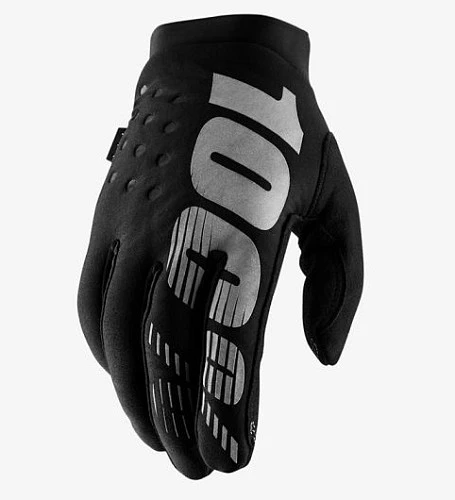 100% Brisker мотоперчатки детские, черно-серый