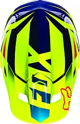 Козырек к шлему Fox V2 Race, сине-желтый