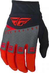 Fly Racing F-16 2019 мотоперчатки детские, красно-черно-серый