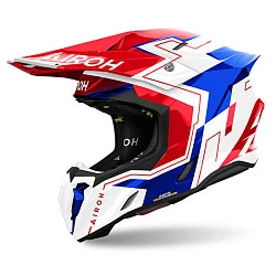 Airoh Twist 3 Dizzy Blue/Red Gloss шлем внедорожный
