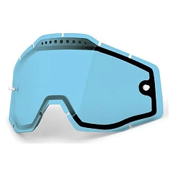 100% Racecraft/Accuri/Strata Vented Dual Blue линза двойная, голубой