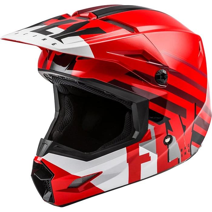 Fly Racing Kinetic Thrive шлем кроссовый, красно-бело-черный