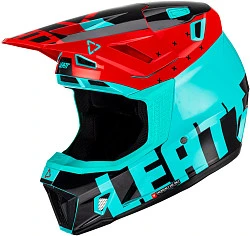 Leatt Kit Moto 7.5 V23 Fuel шлем кроссовый + Velocity 4.5 мотоочки