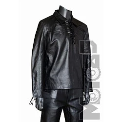 First M741SA Рубашка кожаная на шнуровке из овчины