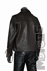 First M750BRN/CC Куртка косуха мужская кожаная с плетением, коричневая