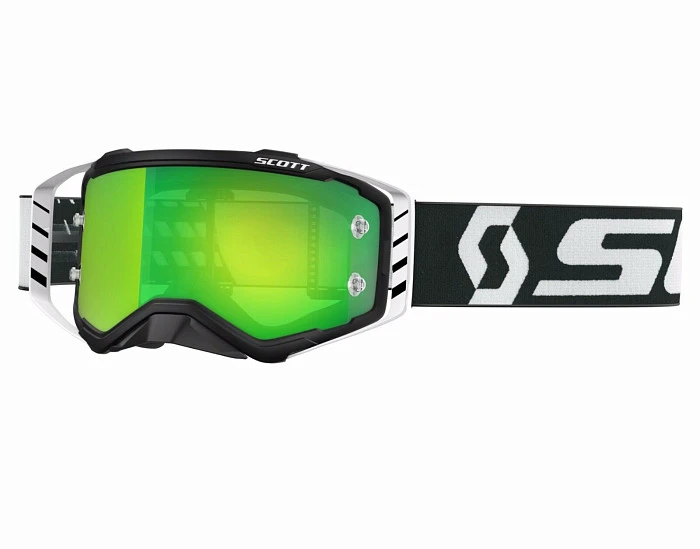 Scott Prospect Black/White/Green Chrome Lens мотоочки