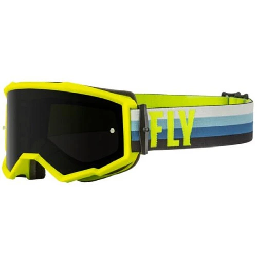 Fly Racing Zone 2022 мотоочки, желто-синий, черная тонированная линза