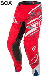 Fly Racing Evolution 2.0 2018 мотоштаны, красно-серо-белый