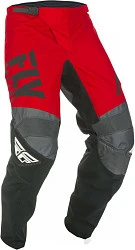 Fly Racing F-16 2019 мотоштаны подростковые, красно-черно-серый