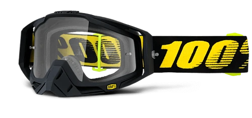 100% Racecraft Raceday/Clear Lens мотоочки, черно-желтый