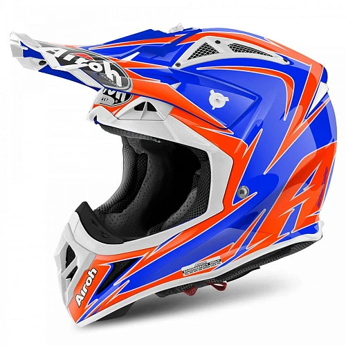 Airoh Aviator 2.2 Edge Blue шлем внедорожный, красно-синий
