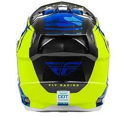 Fly Racing Toxin Transfer 2021 шлем кроссовый, сине-желто-белый