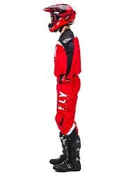 Fly Racing F-16 2020 комплект подростковый, красно-бело-черный
