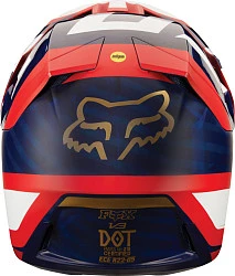 Fox Racing V3 Preest 2018 шлем кроссовый, сине-красный