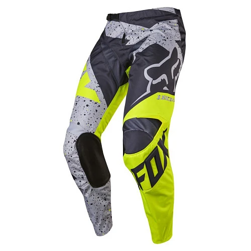 Fox Racing 180 Nirv мотоштаны, серо-желтый