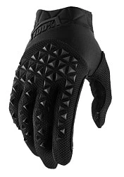 100% Airmatic Black/Charcoal мотоперчатки, черный