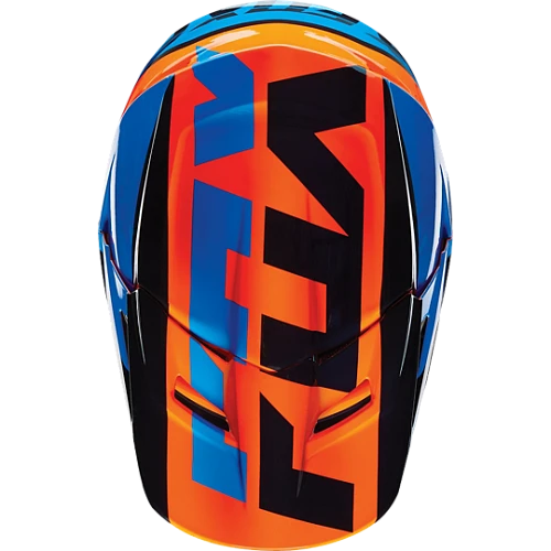 Fox Racing V1 Mako шлем кроссовый, оранжево-синий