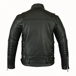 First  T-3 ZO Куртка мужская кожаная Терминатор, черный, XS-3XL