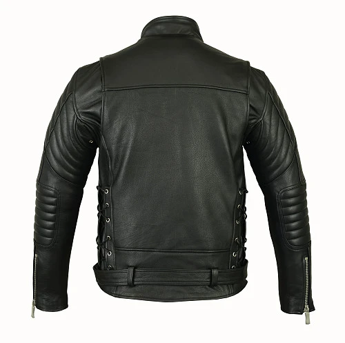 First  T-3 ZO Куртка мужская кожаная Терминатор, черный, 4XL-5XL