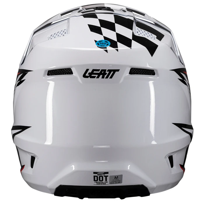 Leatt Kit Moto 3.5 V25 White шлем кроссовый + Vizion 3.5 мотоочки, белый