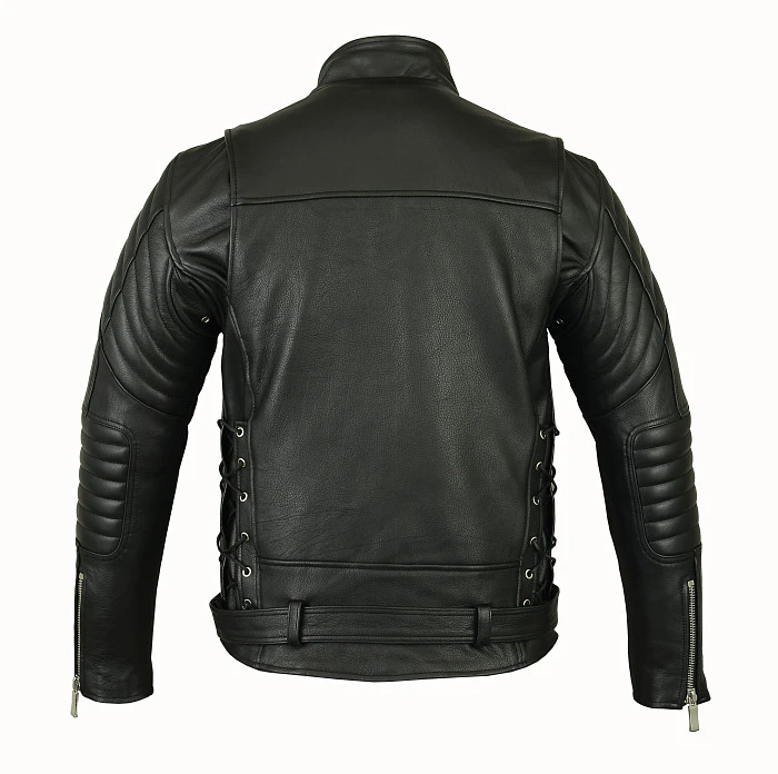 First  T-3 ZO Куртка мужская кожаная Терминатор, черный, 4XL-5XL