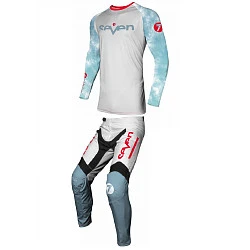 Seven Vox Ethika Youth Vapor мотоштаны подростковые, бело-голубой