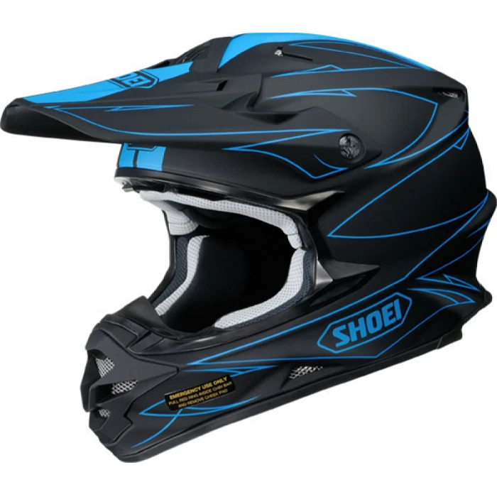 Shoei VFX-W HECTIC TC-2 шлем кроссовый, черно-синий матовый