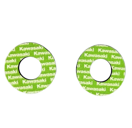 SM-Parts Kawasaki донаты на грипсы (накладки на ручки руля), зелёный