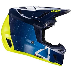 Leatt Kit Moto 8.5 V24 Blue шлем кроссовый + Velocity 5.5 мотоочки