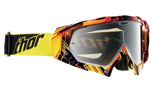 Мотоочки Thor Hero, желто-черно-красный