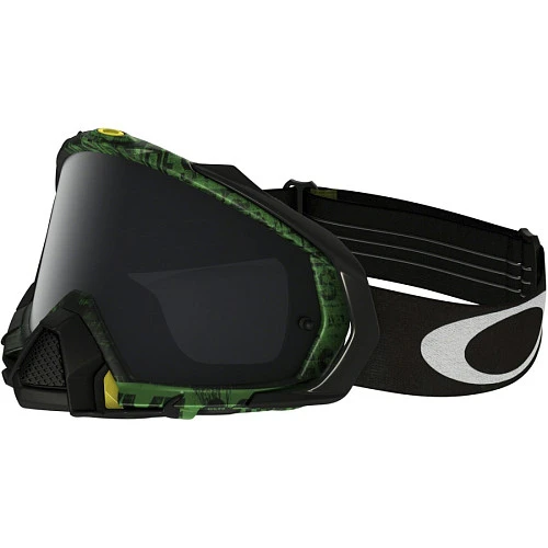 Oakley Mayhem Pro Distress мотоочки, зелено-черный, темно-серая линза