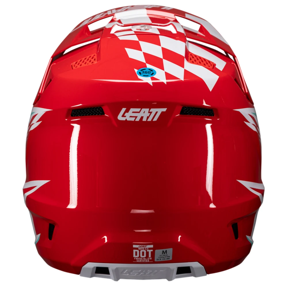 Leatt Kit Moto 3.5 V25 Red шлем кроссовый + Vizion 3.5 мотоочки, красный