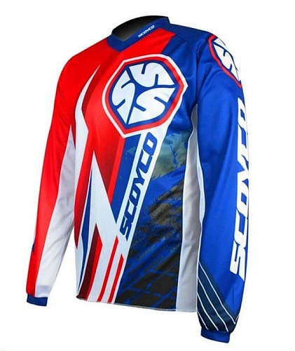 Scoyco T203 джерси, сине-бело-красный