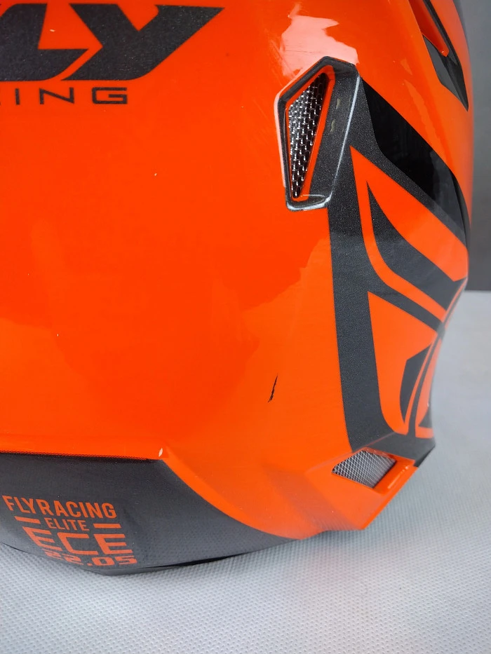 Fly Racing Elite Vigilant шлем кроссовый подростковый, оранжево-черный (уценка)